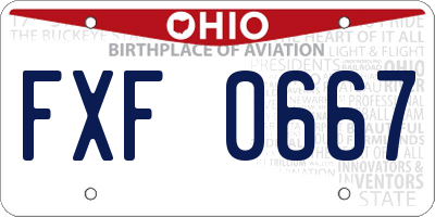OH license plate FXF0667