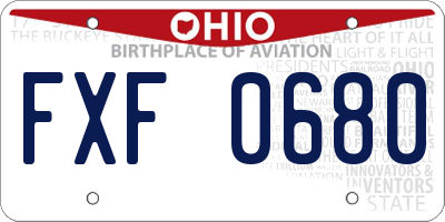 OH license plate FXF0680