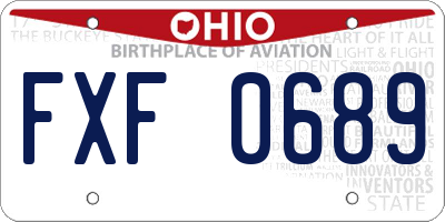 OH license plate FXF0689