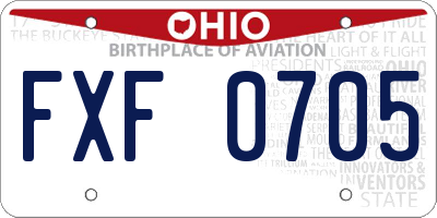 OH license plate FXF0705