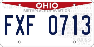 OH license plate FXF0713