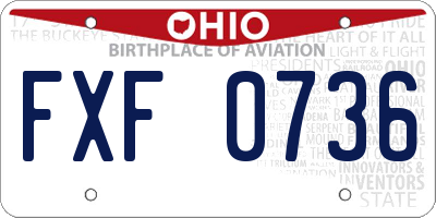 OH license plate FXF0736