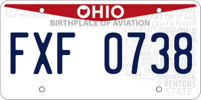 OH license plate FXF0738