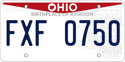 OH license plate FXF0750