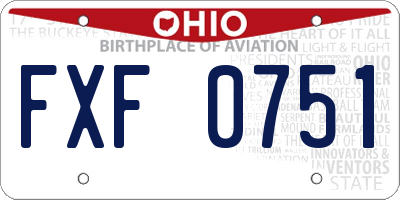 OH license plate FXF0751