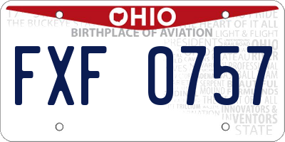 OH license plate FXF0757