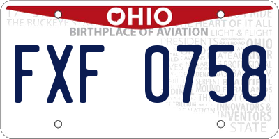 OH license plate FXF0758