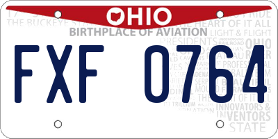 OH license plate FXF0764