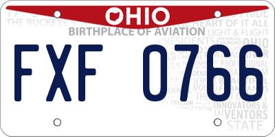 OH license plate FXF0766