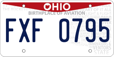 OH license plate FXF0795