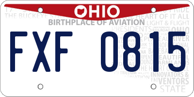 OH license plate FXF0815
