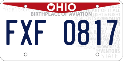 OH license plate FXF0817
