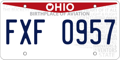 OH license plate FXF0957