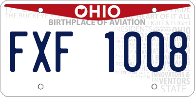 OH license plate FXF1008