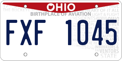 OH license plate FXF1045
