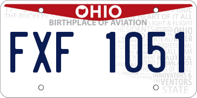 OH license plate FXF1051