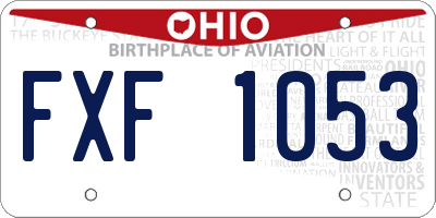 OH license plate FXF1053
