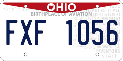 OH license plate FXF1056