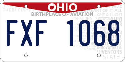 OH license plate FXF1068