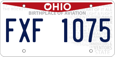 OH license plate FXF1075