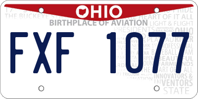 OH license plate FXF1077