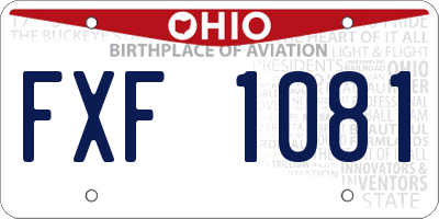 OH license plate FXF1081