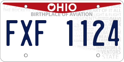 OH license plate FXF1124