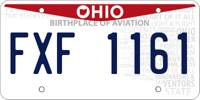 OH license plate FXF1161