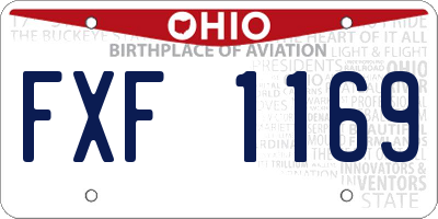 OH license plate FXF1169