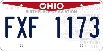 OH license plate FXF1173