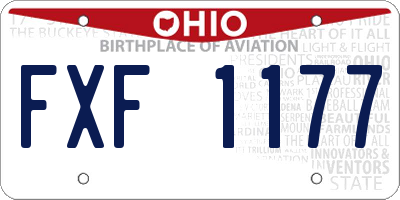 OH license plate FXF1177
