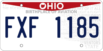 OH license plate FXF1185
