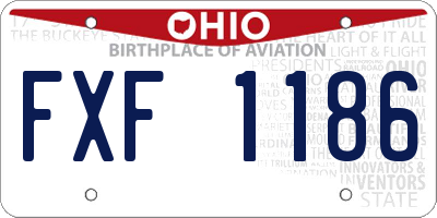OH license plate FXF1186