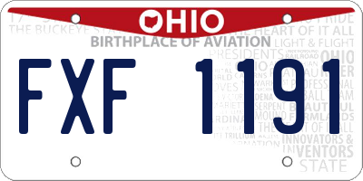OH license plate FXF1191