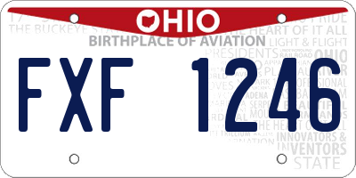 OH license plate FXF1246