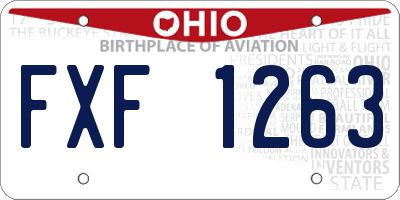 OH license plate FXF1263