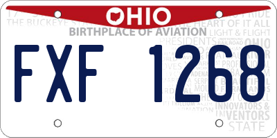 OH license plate FXF1268