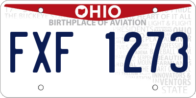 OH license plate FXF1273