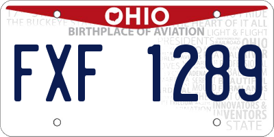 OH license plate FXF1289