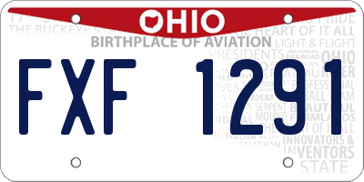 OH license plate FXF1291
