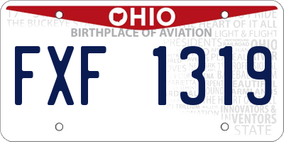OH license plate FXF1319
