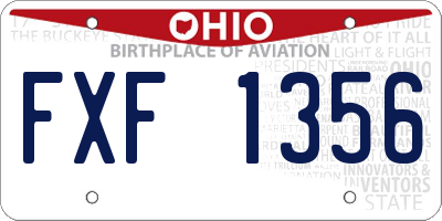 OH license plate FXF1356