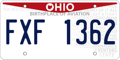 OH license plate FXF1362