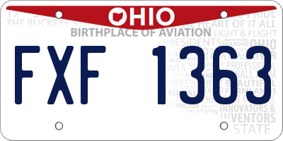 OH license plate FXF1363