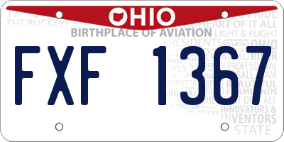 OH license plate FXF1367