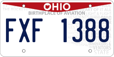 OH license plate FXF1388