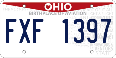 OH license plate FXF1397
