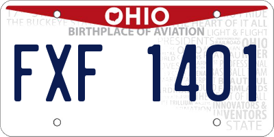 OH license plate FXF1401