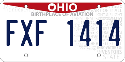 OH license plate FXF1414