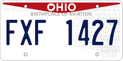 OH license plate FXF1427
